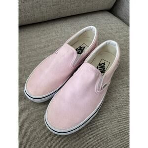 Vans Light Pink Slip-On Shoes size w7